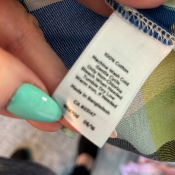 Talbots Casual Button Down Shirt Plaid Checked Cotton Size Large - Picture 7 of 8